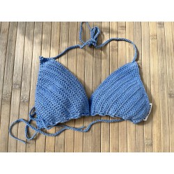 Bikini niebieskie szydełkowe